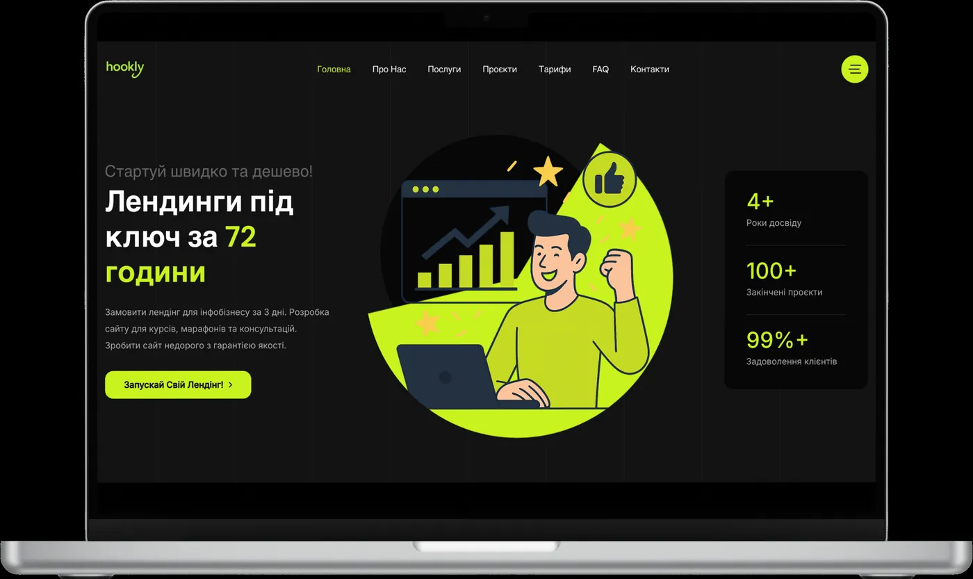 Професійна команда веб-розробників Hookly за роботою над проектами